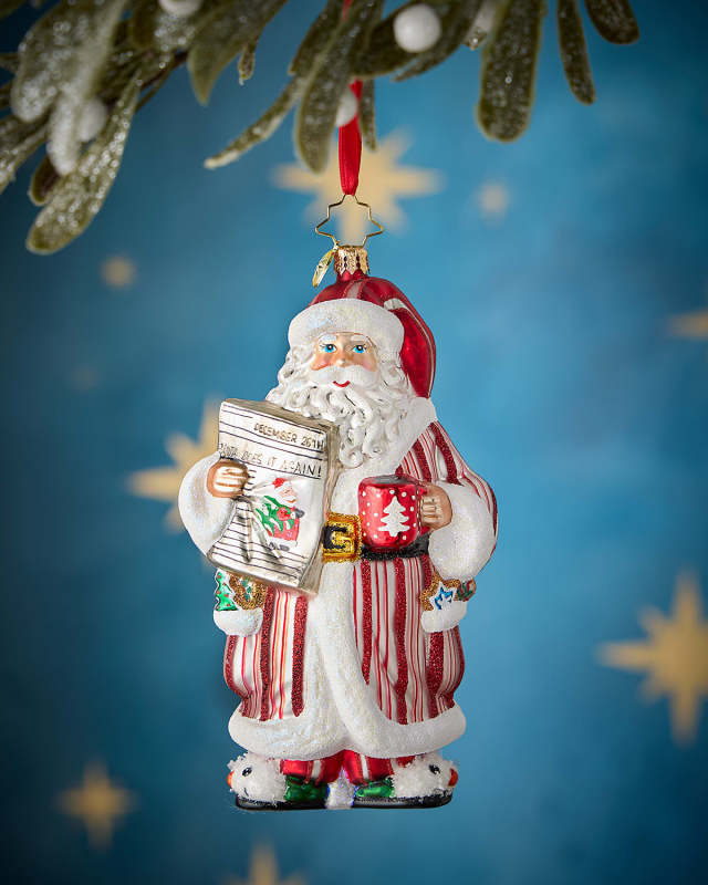 Santa's Daily News Christmas Ornament